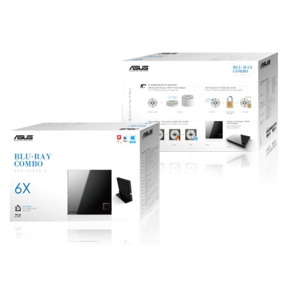 Оптичний привід Blu-ray BD-Combo ASUS SBC-06D2X-U (SBC-06D2X-U/BLK/G/AS) Black