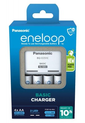 Зарядний пристрій Panasonic Basic USB Charger + Eneloop AA/HR06 NI-MH 2000 mAh