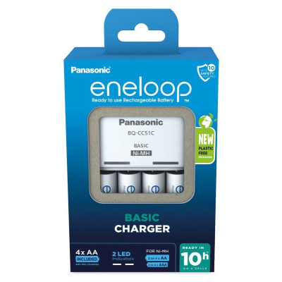 Зарядний пристрій Panasonic Basic USB Charger + Eneloop AA/HR06 NI-MH 2000 mAh