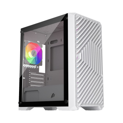 Корпус 1stPlayer T5-4F1-W-WH White без БЖ