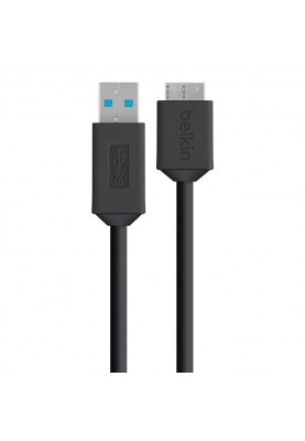 Кабель Belkin USB - micro USB Type-B V3.0 (M/M), 5 Gbps, 0.9 м, Black (F3U166bt03-BLK)