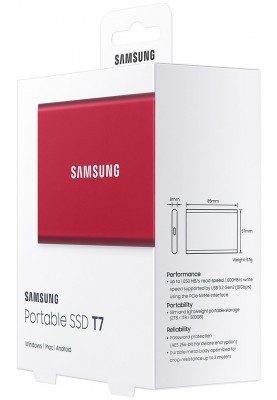 Накопичувач зовнішній SSD 2.5" USB 2.0TB Samsung T7 Red (MU-PC2T0R/WW)