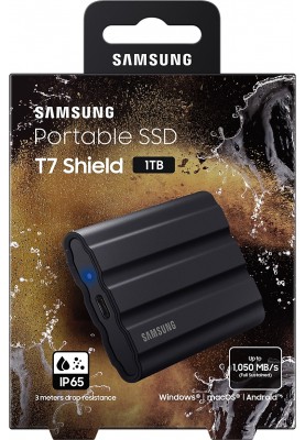 Накопичувач зовнішній SSD 2.5" USB 1.0TB Samsung T7 Shield Black (MU-PE1T0S/EU)