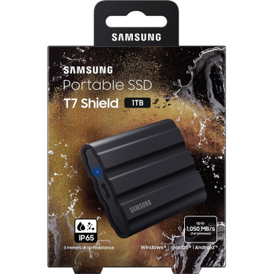 Накопичувач зовнішній SSD 2.5` USB 1.0TB Samsung T7 Shield Black (MU-PE1T0S/EU)