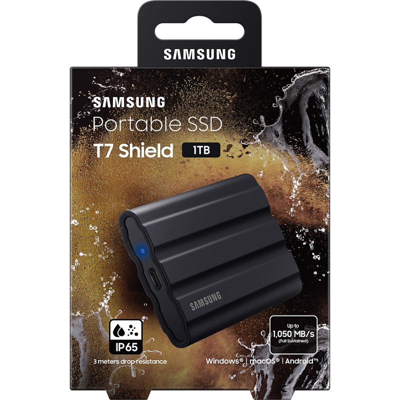 Накопичувач зовнішній SSD 2.5" USB 4.0TB Samsung T7 Shield Black (MU-PE4T0S/EU)