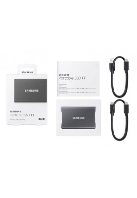 Накопичувач зовнішній SSD 2.5" USB 1.0TB Samsung T7 Titan Gray (MU-PC1T0T/WW)