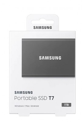 Накопичувач зовнішній SSD 2.5" USB 1.0TB Samsung T7 Titan Gray (MU-PC1T0T/WW)