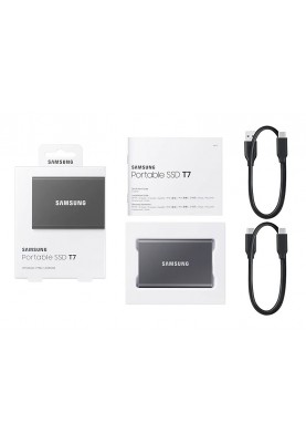 Накопичувач зовнішній SSD 2.5" USB 2.0TB Samsung T7 Titan Gray (MU-PC2T0T/WW)