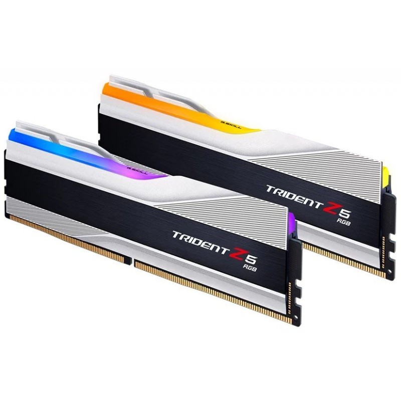 Модуль пам`ятi DDR5 2x32GB/6000 G.Skill Trident Z5 RGB Silver (F5-6000J3238G32GX2-TZ5RS)