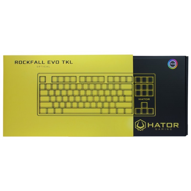 Клавіатура Hator Rockfall EVO TKL Kailh Optical Yellow (HTK-632)