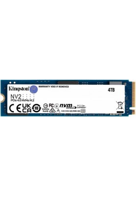 Накопичувач SSD 4TB M.2 NVMe Kingston NV2 M.2 2280 PCIe Gen4.0 x4 (SNV2S/4000G)