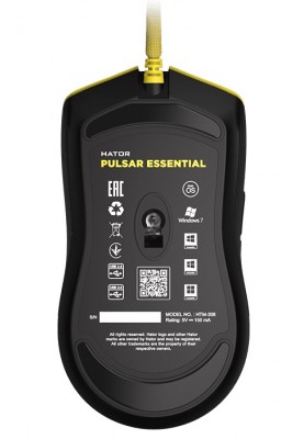 Мишка Hator Pulsar Essential Yellow (HTM-308) USB