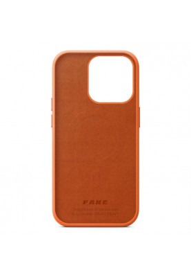 Чохол-накладка Armorstandart Fake Leather для Apple iPhone 14 Pro Golden Brown (ARM64461)