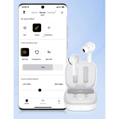 Bluetooth-гарнітура QCY T13 ANC White_