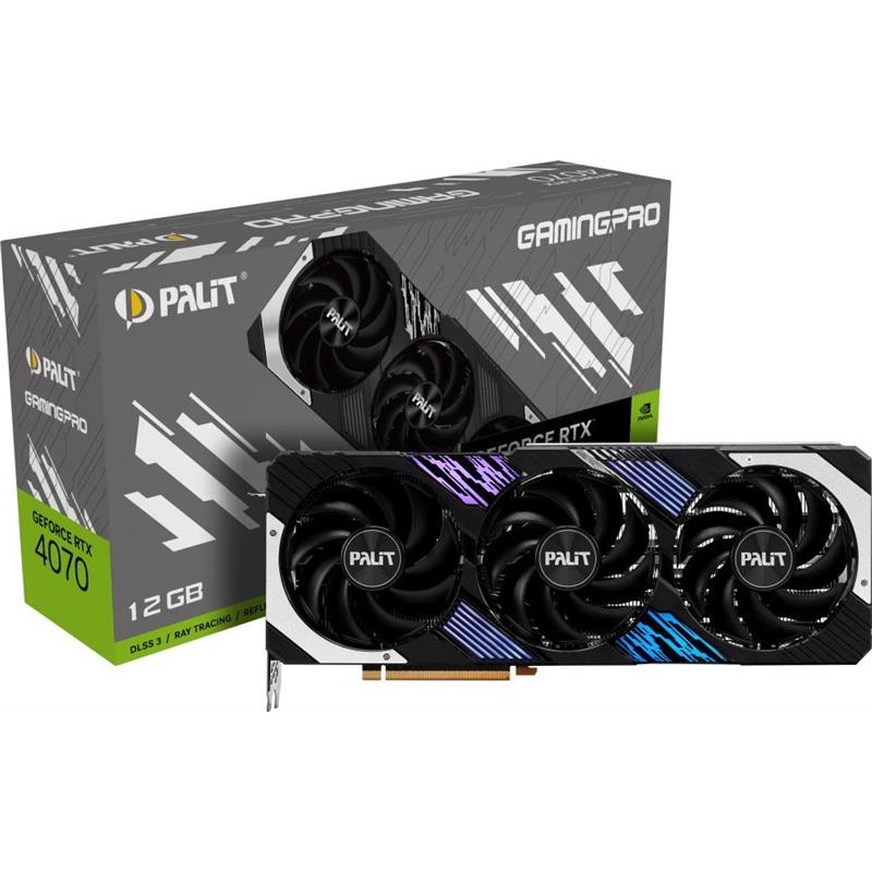 Відеокарта GF RTX 4070 12GB GDDR6X GamingPro Palit (NED4070019K9-1043A)