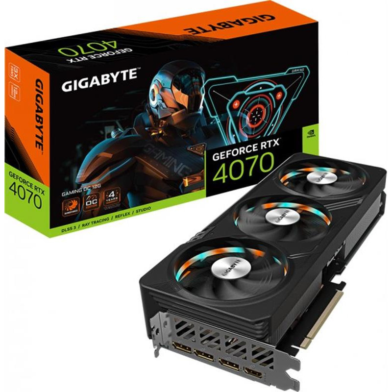 Відеокарта GF RTX 4070 12GB GDDR6X Gaming OC Gigabyte (GV-N4070GAMING OC-12GD)