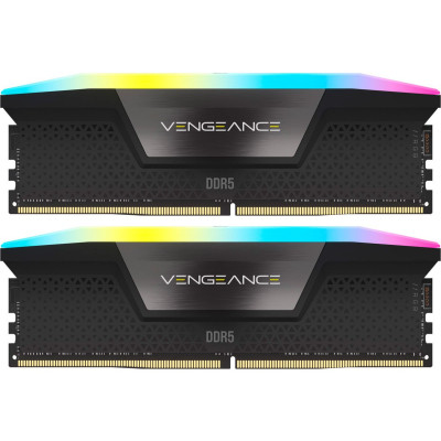 Модуль пам`ятi DDR5 2x16GB/6400 Corsair Vengeance RGB Black (CMH32GX5M2B6400C32)
