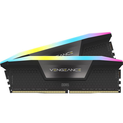 Модуль пам`ятi DDR5 2x16GB/6400 Corsair Vengeance RGB Black (CMH32GX5M2B6400C32)