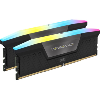 Модуль пам`ятi DDR5 2x16GB/6400 Corsair Vengeance RGB Black (CMH32GX5M2B6400C32)