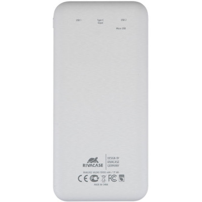 Універсальна мобільна батарея Rivacase Rivapower 10000mAh White (VA2240)