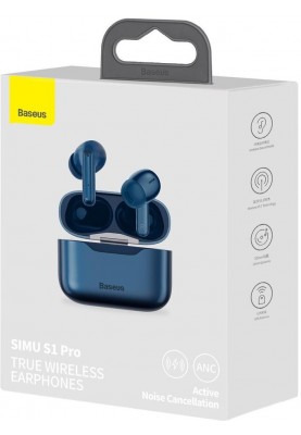 Bluetooth-гарнітура Baseus Simu ANC S1 Pro Blue (NGS1P-03)