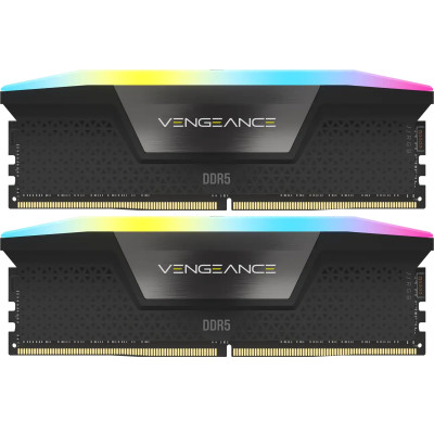 Модуль пам`ятi DDR5 2x16GB/6000 Corsair Vengeance RGB Black (CMH32GX5M2B6000C40)