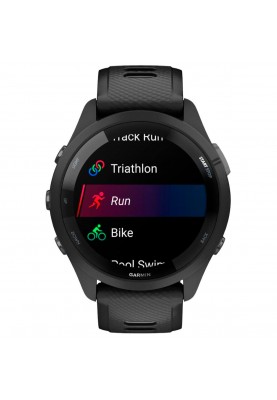 Смарт-годинник Garmin Forerunner 265 Black Bezel and Case with Black/Powder Gray Silicone Band (010-02810-50)