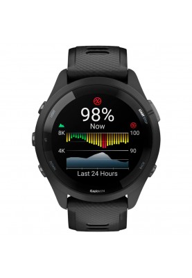 Смарт-годинник Garmin Forerunner 265 Black Bezel and Case with Black/Powder Gray Silicone Band (010-02810-50)