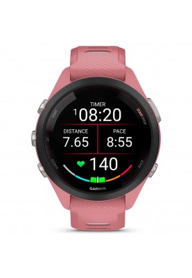 Смарт-годинник Garmin Forerunner 265S Black Bezel with Light Pink Case and Light Pink/Whitestone Silicone Band (010-02810-55)