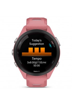 Смарт-годинник Garmin Forerunner 265S Black Bezel with Light Pink Case and Light Pink/Whitestone Silicone Band (010-02810-55)