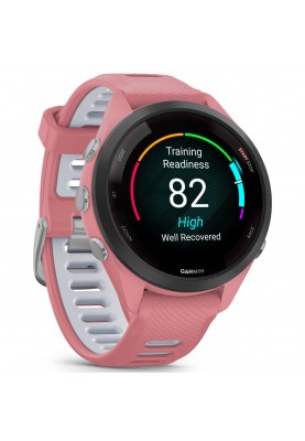 Смарт-годинник Garmin Forerunner 265S Black Bezel with Light Pink Case and Light Pink/Whitestone Silicone Band (010-02810-55)