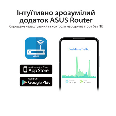 Бездротовий маршрутизатор Asus RT-AX57 (90IG06Z0-MO3C00) Бездротовий маршрутизатор Asus RT-AX57 (90IG06Z0-MO3C00)