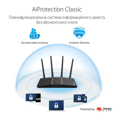 Бездротовий маршрутизатор Asus RT-AX57 (90IG06Z0-MO3C00) Бездротовий маршрутизатор Asus RT-AX57 (90IG06Z0-MO3C00)