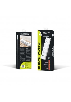 Фільтр живлення ProLogix Premium (PR-SC4408W) 4 розетки, 4 USB, 2 м, білий