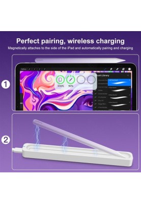 Стилус для планшета Goojodoq Apple iPad 2018-2023 Goojodoq GD13 Wireless Magnetic 0.6mm Purple (1005004022036065PL)