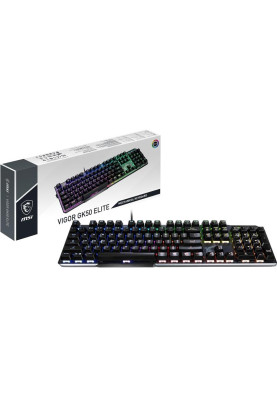 Клавіатура MSI Vigor GK50 Elite Box White UA USB Black (S11-04UA206-CLA)