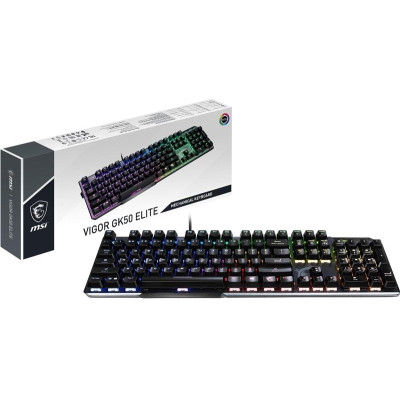 Клавіатура MSI Vigor GK50 Elite Box White UA USB Black (S11-04UA206-CLA)