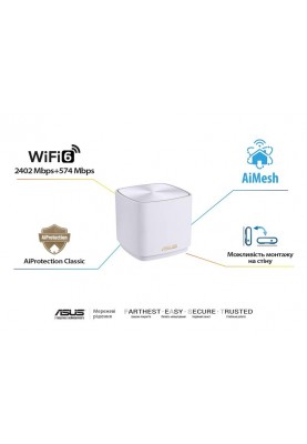 Wi-Fi Mesh система Asus ZenWiFi XD5 White 3pk (XD5-W-3-PK/90IG0750-MO3B20)