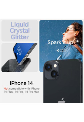 Чохол-накладка Spigen Liquid Crystal Glitter для Apple iPhone 14 Crystal Quartz (ACS05034)