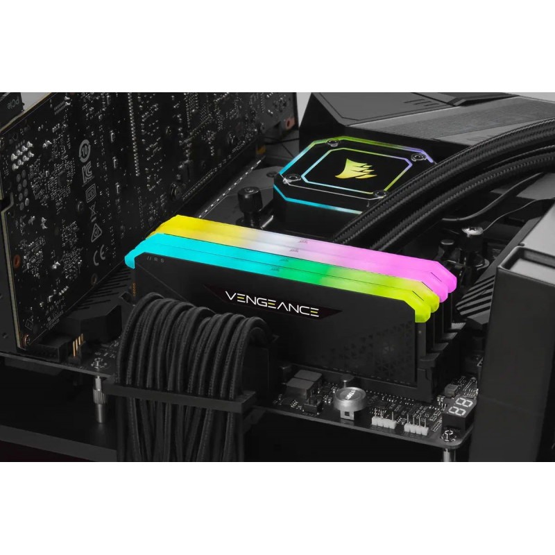 Модуль пам`ятi DDR4 2x32GB/3200 Corsair Vengeance RGB RS Black (CMG64GX4M2E3200C16)