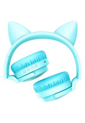 Bluetooth-гарнітура Borofone BO15 Cat Ear Blue (BO15U)