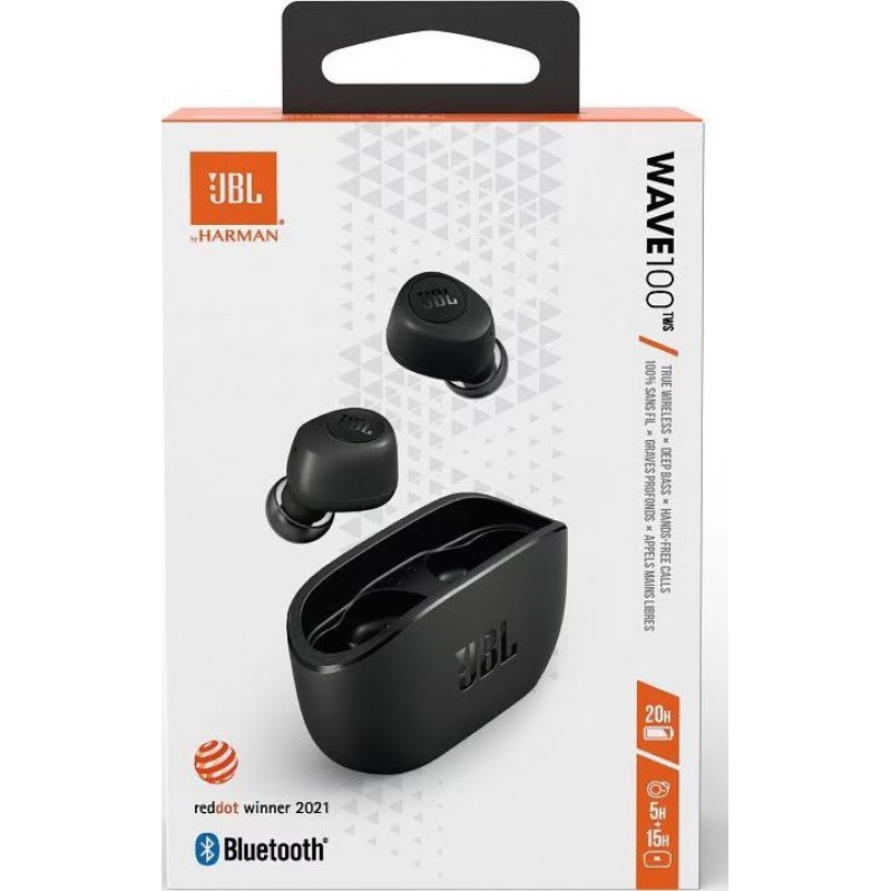 Bluetooth-гарнітура JBL Wave Vibe 100 TWS Black (JBLW100TWSBLK)