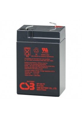Акумуляторна батарея CSB 6V 4.5AH (GP645/06590) AGM