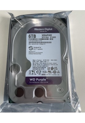 Накопичувач HDD SATA 6.0TB WD Purple 5400rpm 256MB (WD64PURZ)