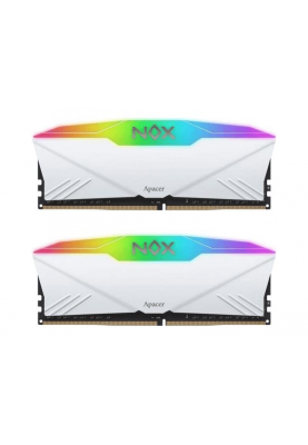 Модуль пам`ятi DDR4 2х16GB/3200 Apacer NOX RGB White (AH4U32G32C28YNWAA-2)