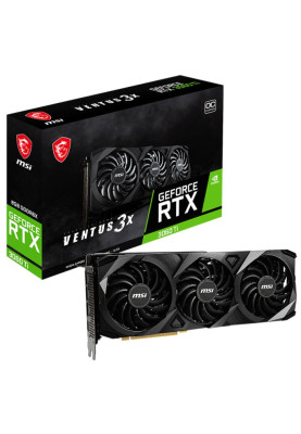 Відеокарта GF RTX 3060 Ti 8GB GDDR6X Ventus 3X 8GD6X OC MSI (GeForce RTX 3060 Ti Ventus 3X 8GD6X OC)
