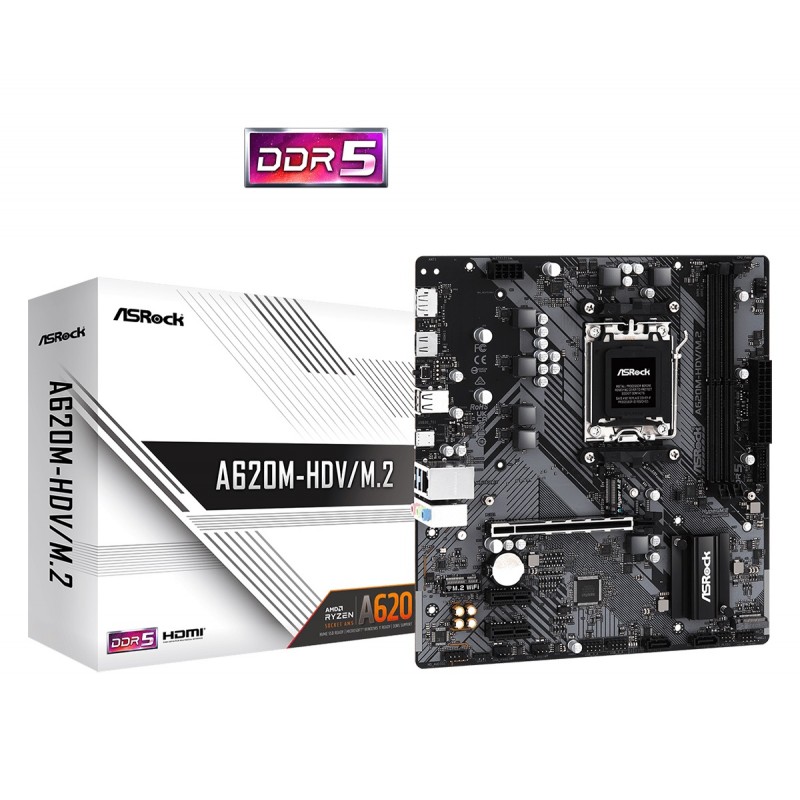 Материнська плата ASRock A620M-HDV/M.2 Socket AM5