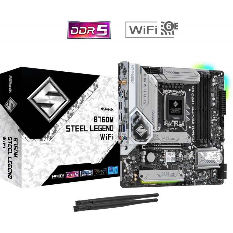 Материнська плата ASRock B760M Steel Legend WiFi Socket 1700