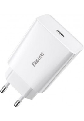 Мережевий зарядний пристрій Baseus (1USB-C 3A) 20W White (CCFS-SN02)