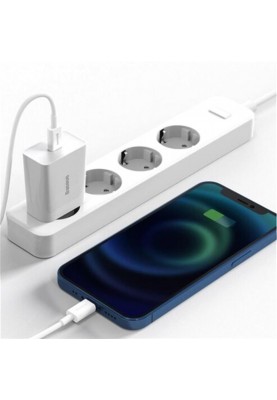 Мережевий зарядний пристрій Baseus (1USB-C 3A) 20W White (CCFS-SN02)